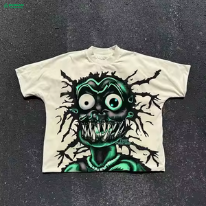 Unisex 250GSM algodón ajuste relajado pantalla impresa Boxy camisetas de peso pesado de talla grande DTG impreso Drop-Shoulder Boxy camisetas para hombres - Product Image 1