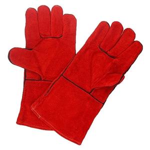 Guantes de soldadura Mig resistentes al calor de cuero de vaca personalizados Guantes de soldadura de cuero Guantes de soldadura con función a prueba de agua - Product Image 4