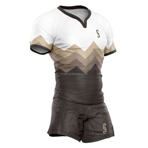 Uniformes de rugby en polyester 100% fabriqués en usine vêtements de sport sublimés personnalisés pour ensembles de football de rugby respirants - Product Image 5