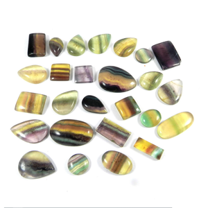 Pierre naturelle arc-en-ciel fluorite cristal Mix Shape Loose Gemstone Cabochon guérison cristal gemme Toutes les formes Cabochon - Product Image 6