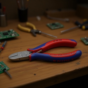 คีมตัดเฉียง Knipex Electronics ด้ามจับขัดเงาพร้อมด้ามจับแบบหลายส่วน หัวกลมและคีมปากเฉียง - Product Image 3