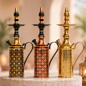 Chichas de luxe Farida, ensemble de fumée personnalisable avec fontaine à eau en laiton, technique de laque, moulage par impulsions, gravure laser - Product Image 5