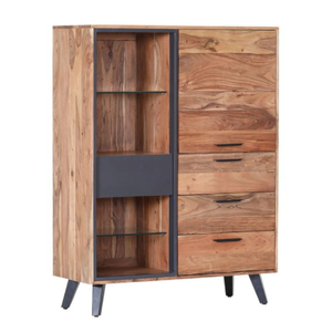 ตู้ห้องนั่งเล่นที่ทันสมัยทำจากตู้เสื้อผ้าไม้เนื้อแข็งพร้อมกล่องเก็บขาเฟอร์นิเจอร์และลิ้นชักสำหรับการตกแต่งภายในบ้านที่ทันสมัย - Product Image 1