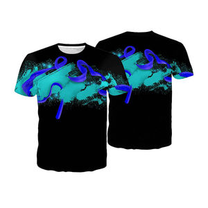 Transpirable antiarrugas secado rápido peso ligero hombres sublimación manga corta Camiseta alta calidad gran oferta - Product Image 3