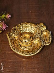 ขาตั้งห่วงทองเหลืองทำด้วยมือแบบวินเทจพร้อมโคมไฟน้ำมันแก้วดิวาลีผู่จาของตกแต่งบ้านและคืนสินค้าของขวัญแต่งงาน - Product Image 5