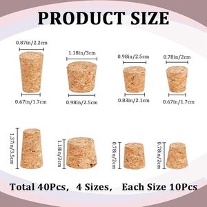 Corks Bottle Stoppers Tapered Wooden <b>Wine</b> Beverages Lids Natural Soft Wood Leak Proof Fresh Keeping Suitable <b>Wine</b> Stoppers - Product Image 3