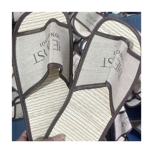 Pantoufles en jonc de mer à usage domestique avec sangle tissée glissières en paille naturelle faites à la main pour les chambres d'hôtel spa écologiques - Product Image 6