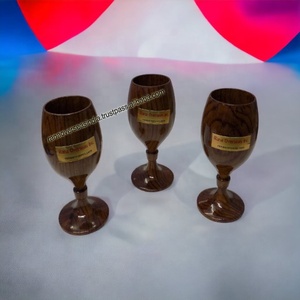 Eco friendly Wholesale Handmade Drinking Wine <b>Goblet</b> Cup Hand Crafted Wooden Wine <b>Glasses</b> For Wine Whiskey And More - Product Image 3
