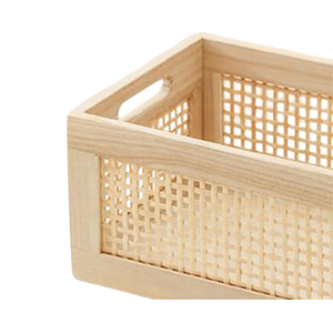 Best Selling Set of 2 Handicraft Rattan Wood <b>Woven</b> Storage <b>Basket</b> Rattan Box High Quality From Vietnam - Product Image 3