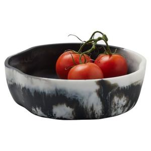 Cuencos de resina Premium no tóxicos para servicio de alimentos tazón de resina de diseño de forma redonda de color blanco y negro de rana Overseas Inc - Product Image 1