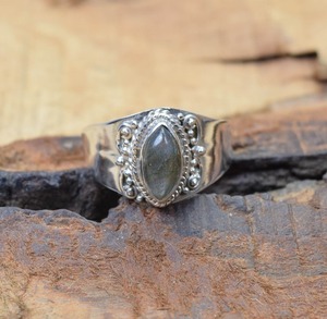 Designer Handmade 925 Sterling Silver Wedding Party Unisex <b>Ring</b> Natural Multi Fire <b>Labradorite</b> Gemstone Rhodium Plated Solid - Product Image 4