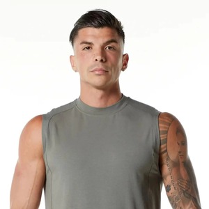 Nueva camiseta sin mangas de talla grande para hombre, camiseta informal tejida de secado rápido transpirable personalizada - Product Image 2