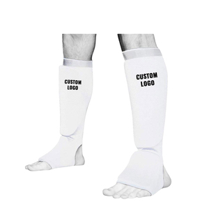 สนับแข้งสำหรับฝึกซ้อมมวยไทยสนับแข้งพิมพ์ลายทำจาก PU มีโลโก้ออกแบบได้ตามต้องการ - Product Image 5