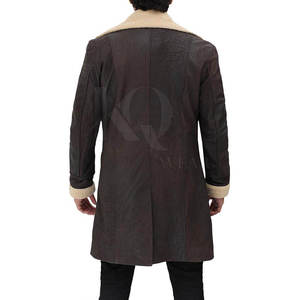 Gabardina de Cuero para Hombre, Estilo Contemporáneo, Corte Largo, Material Premium, Perfecta para el Uso Diario en Invierno - Product Image 2