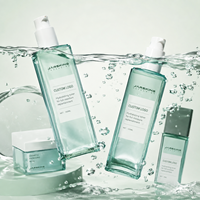Ensemble de soins de la peau de luxe en marque privée, flacon de lotion en verre triangulaire 100 ml 120 ml, pot de crème pour le visage, emballage de beauté haut de gamme en gros