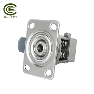 3 Inch Industrial Heavy Duty <b>Shock</b> Absorbing Casters PU Wheel <b>Spring</b> Loaded Caster Wheels with <b>Shock</b> <b>Absorber</b> - Product Image 4