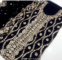 Nouvelle arrivée, robe Salwar Kameez pour femmes en acrylique, brodée de Gota, tenue de fête indienne et pakistanaise, bordures en dentelle dorée, dessinée à la main