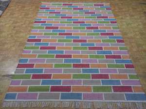 พรมช็อคโกแลตสีดำแบบอินเดียทำด้วยมือชุดพรมปูพื้นหลากสีสีแดงปรับขนาดได้ตามต้องการ - Product Image 4