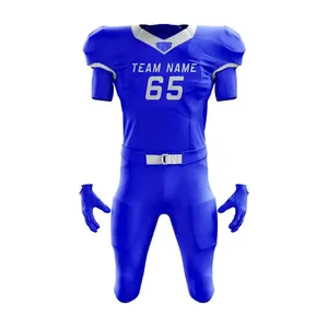 Maillot de football américain unisexe de haute qualité respirant taille plus anti-UV séchage rapide uniforme d'équipe imprimé numéro comprend des chemises - Product Image 5
