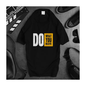 Wholesale Customized Colors Cotton T-<b>Shirt</b> Breathable Daily Casual Wear with Short Sleeves <b>Collarless</b> Design Printed Pattern - Product Image 1