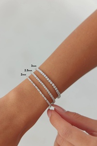 Pulsera de Tenis con Diamantes de Diseño Elegante al por Mayor, Piedra de Corte Brillante, Joyería Premium para Fiestas, Compromiso, Uso Diario, Oro Sólido de 14K - Product Image 2