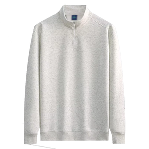 Chaqueta deportiva de invierno unisex al por mayor | Jersey informal de manga raglán con media cremallera | Cuello alto bordado polar - Product Image 2