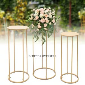 Gran demanda, chapado en oro, Metal resistente y cuentas de cristal de Color blanco, aspecto atractivo, decoración de centro de mesa de boda - Product Image 6