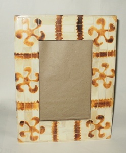 Corne d'os multicolore MDF Fait à la main Classique Rectangle Incrustation Impression personnalisée Cadres photo Table Orientation verticale - Product Image 5