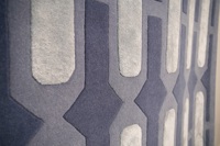 Tapis épais à poils longs en laine de Nouvelle-Zélande de qualité supérieure, en latex, fait à la main, anti-déchirure, anti-taches, bleu, moderne, pour salon, chambre à coucher