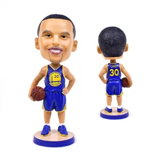 Custom Action Figure Auto Dashboard Speelgoed Basketbalspeler Stephen Curry Bobble Head