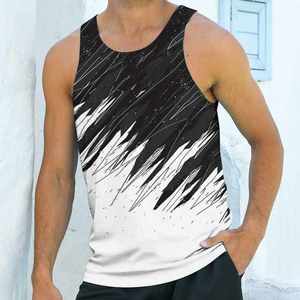Logo personnalisé imprimé hommes côtelé sport débardeur super épais été Gym entraînement T-Shirt respirant entraînement Singlet - Product Image 2