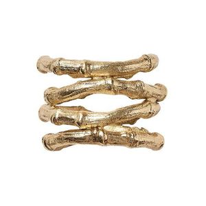 Stylish floral shaped metal napkin ring with beautiful <b>pattern</b> ideal for special dining events weddings or festive gatherings - Product Image 5