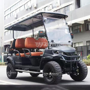 Carrito de golf eléctrico de cuatro ruedas de 48V de <span class=keywords><strong>6</strong></span> <span class=keywords><strong>plazas</strong></span> de fábrica, compatible con DOT EEC de acero para lugares escénicos, hoteles turísticos, ferries, caravanas, nuevo - Product Image 6