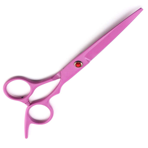 Tijeras de Peluquería Profesionales con Apoyo para Dedos, Color Rosa Bebé, Tijeras para Cortar Cabello, Peluquería, Acero Inoxidable Alemán de Primera Calidad - Product Image 1