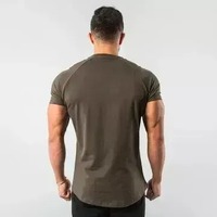 Camisetas de Compresión Tejidas con Logotipo Personalizado para Hombre, Cuello Redondo de Algodón Sólido, Manga Corta, Transpirables, de Secado Rápido, Anti-Pilling, Anti-Arrugas, 180g
