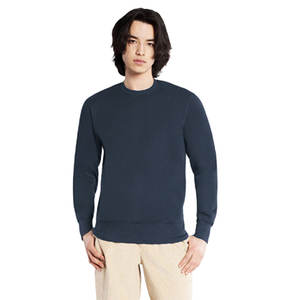 Sudadera ligera de cuello redondo de Terry francés para hombre azul marino - Product Image 3
