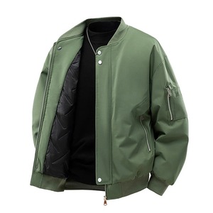 แจ็กเก็ตหนาฤดูหนาวของผู้ชาย, 9XL แจ็คเก็ตทีมเบสบอลสีทึบแฟชั่นลำลองเสื้อแจ็คเก็ตผู้ชายไซส์ใหญ่9XL - Product Image 3