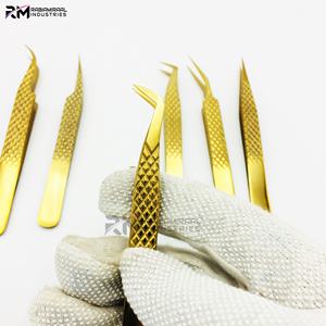 ชุดแหนบต่อขนตาสแตนเลสสตีลคุณภาพสูง RMI พร้อมด้ามจับเพชร และสีทองพลาสม่าคุณภาพเยี่ยม - Product Image 4