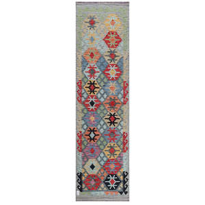 Maimana Afghanistan Kilim <b>Runner</b> <b>Rug</b> 296 X 81 cm - Product Image 1