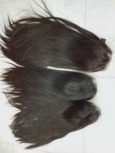 Extensions de cheveux humains bruts vietnamiens haut pour perruque de fermeture de dentelle suisse avec des cheveux à double trame de tissage droit d'os de bébé - Product Image 6