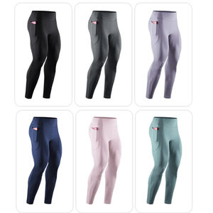 Pantalones de Yoga de entrenamiento deportivos de cintura alta con logotipo personalizado para mujer, mallas al por mayor, ropa deportiva suave para gimnasio, secado rápido para deportes de invierno - Product Image 6