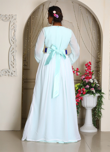 Kaftan islámico marroquí moderno para mujer Vestido de playa largo hasta el suelo con mangas largas transpirables ODM Supply - Product Image 4