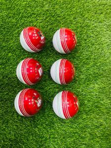 Pelotas de cricket de cuero auténtico para equipo junior y senior, práctica, pelotas de doble color - Product Image 4