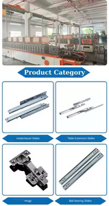 Push Open 3 4 Extension Telescopic Steel Undermount Drawer <strong>Slides</strong> with Fixed Pin - Product Image 2