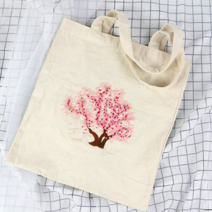 Sac fourre-tout personnalisé en toile de coton biologique brodé 100% sacs fourre-tout en coton pour femmes OEM fabriqué au Vietnam - Product Image 1