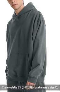 Sudaderas Casuales de Invierno para Hombre, Color Sólido, Poliéster/Algodón, Felpa, Corte Regular con Diseño de Bolsillo, Ecológicas, de Secado Rápido y Transpirables - Product Image 5