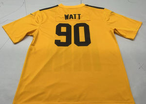Camiseta Retro de los Pittsburgh Steelers para Hombre 2025, Uniforme de Fútbol Americano Transpirable con # 90 TJ Watt Diseño Cosido EE. UU. - Product Image 3
