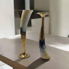 แก้วบัฟฟาโลฮอร์นสำหรับปาร์ตี้สละโสดแก้วช็อตแตรหมุนด้วยมือสำหรับชิมวิสกี้ระดับพรีเมียมสำหรับตกแต่งร้านอาหาร - Product Image 5