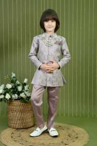 Elegante Sherwani de Seda para Niños, Traje Tradicional para Bodas y Fiestas - Product Image 5