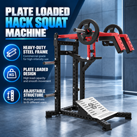 Machine à squats hack réglable BN à charge libre avec cadre en acier perforé pour l'entraînement des jambes des athlètes en club de fitness